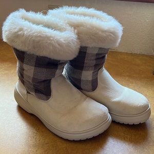 Croc Boots, cozy and fuzzy, brand new